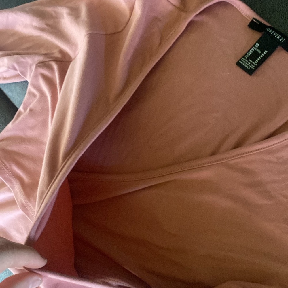 Pink Wrap Crop Top - Picture 3 of 5